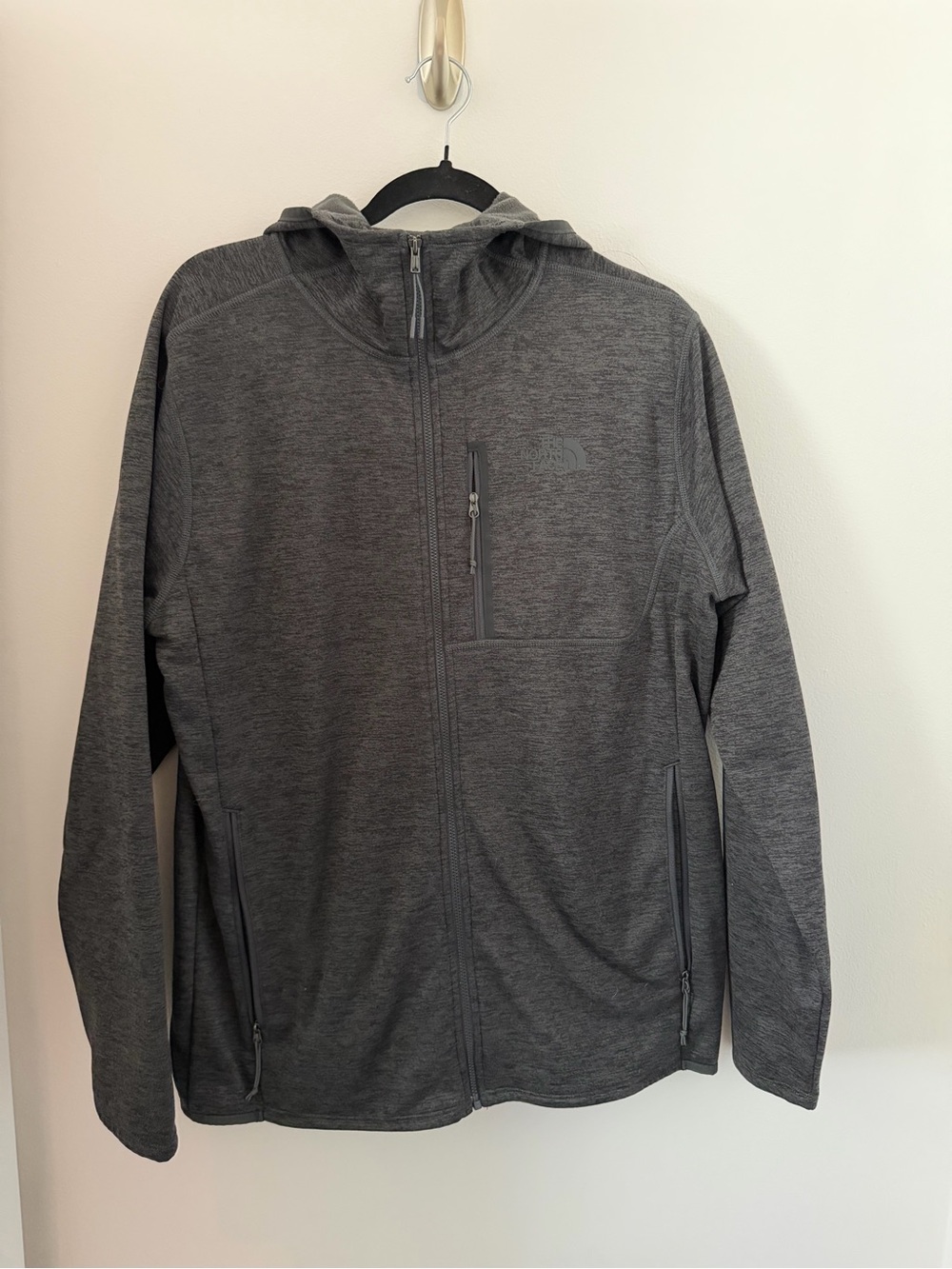 The North Face Men's Dark Gray Full-Zip Hooded Performance Jacket